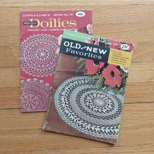 Doilies Pattern Booklets Crochet Knit Hairpin Lace Tatted Placemats Tablecloths